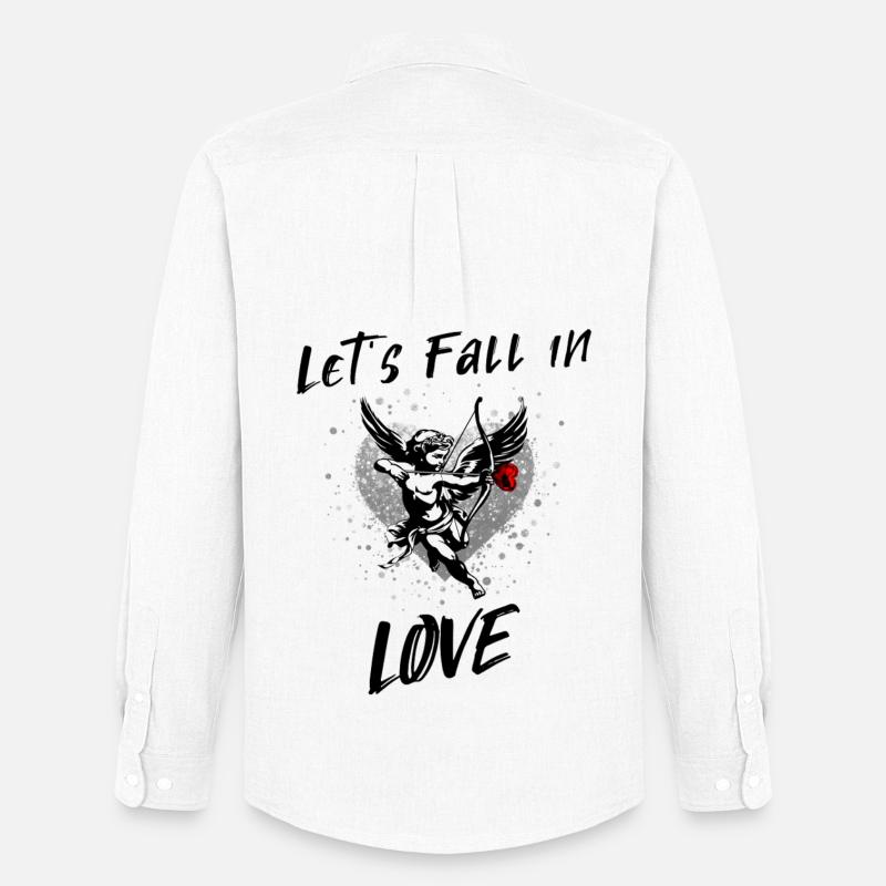 Lets fall in Love - Männer Oxford Hemd von Stanley/Stella - Weiß