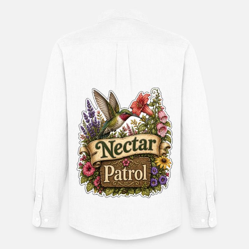 Nectar Patrol - Männer Oxford Hemd von Stanley/Stella - Weiß
