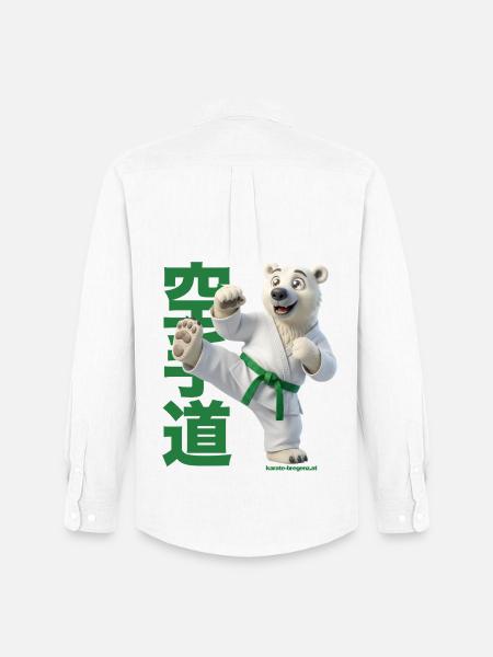 Karate Eisbär - Männer Oxford Hemd von Stanley/Stella - Weiß