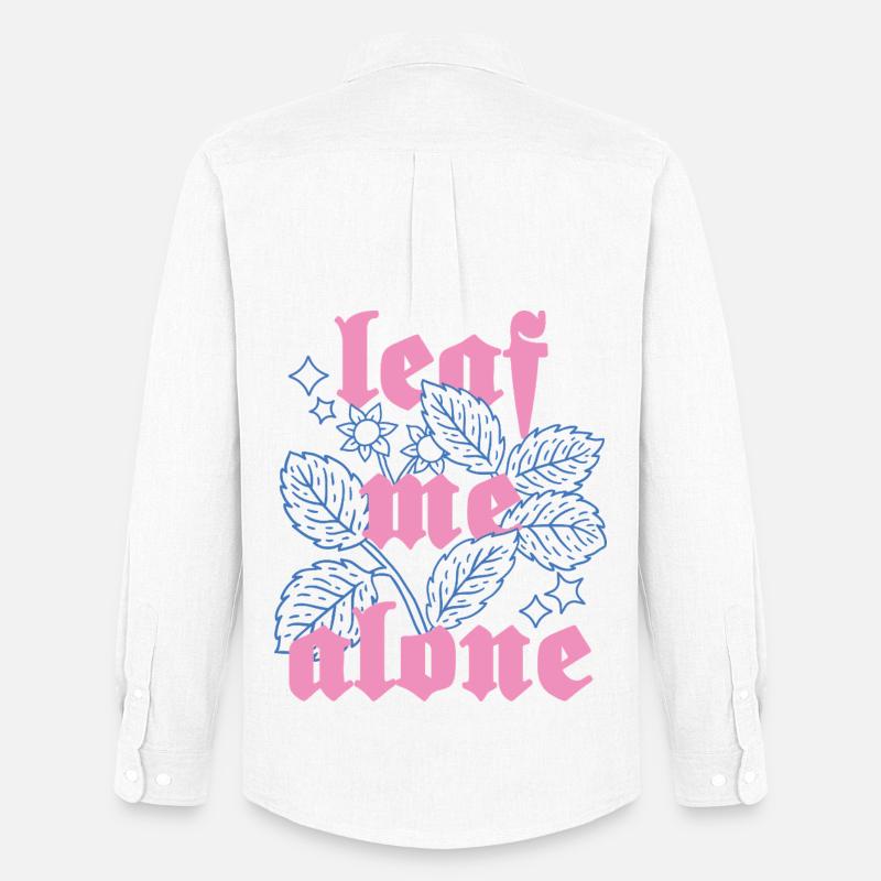 Leaf Me Alone – Botanik mit Attitüde - Männer Oxford Hemd von Stanley/Stella - Weiß