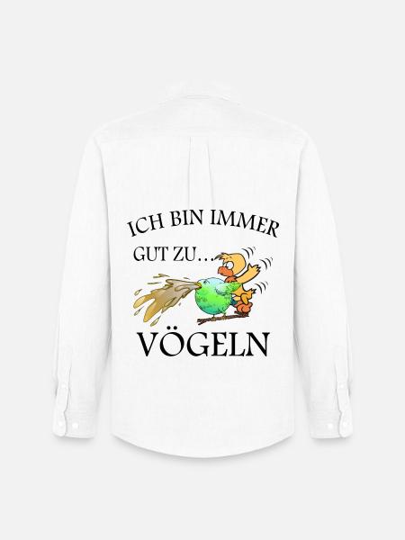 Lustige Vögel - Männer Oxford Hemd von Stanley/Stella - Weiß
