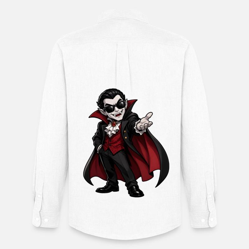 Vampir - Männer Oxford Hemd von Stanley/Stella - Weiß