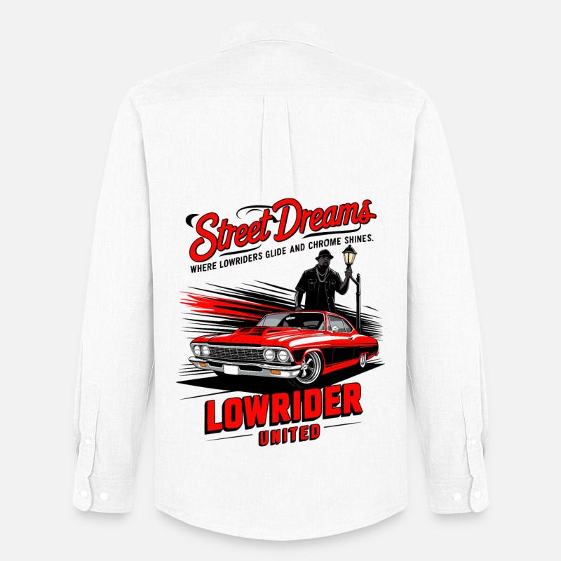 Lowrider Auto - Männer Oxford Hemd von Stanley/Stella - Weiß