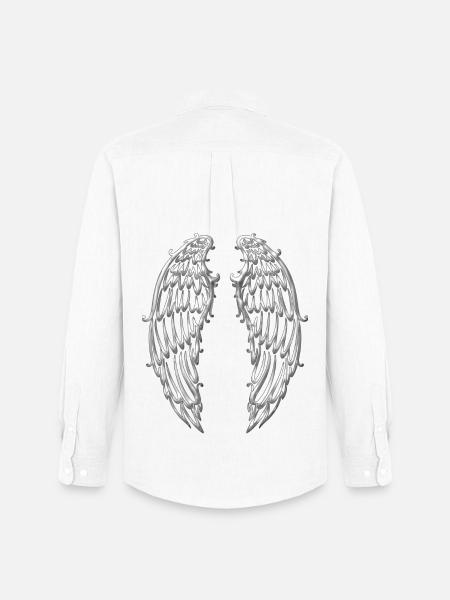 Big wings, angel wings, silver - Men's Oxford Shirt by Stanley/Stella - white