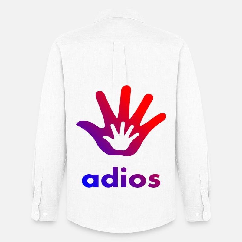 Adios Hand - Männer Oxford Hemd von Stanley/Stella - Weiß