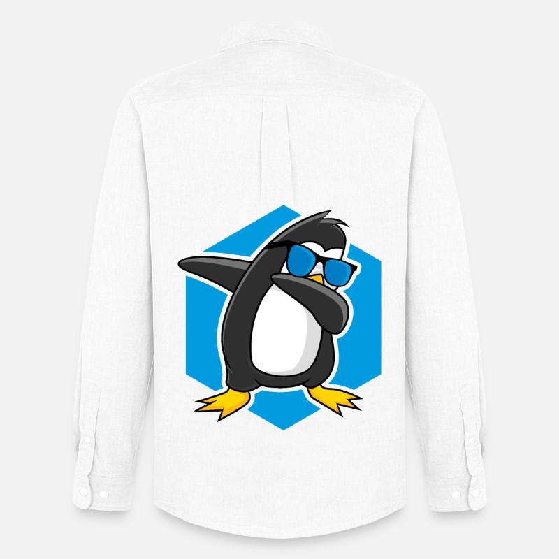 Tanzender Pinguin - Männer Oxford Hemd von Stanley/Stella - Weiß