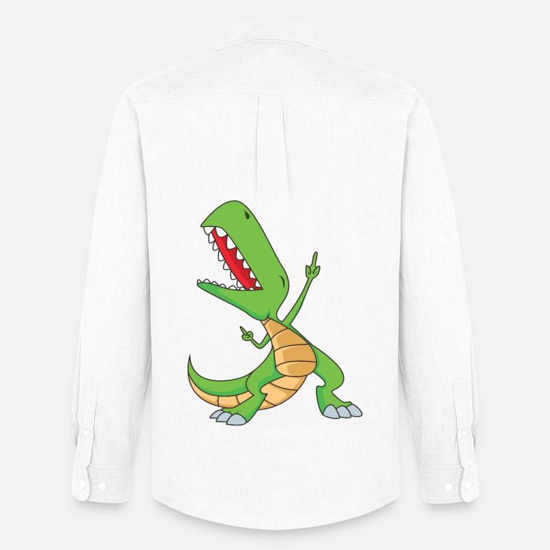 Dabbing T-Rex | Dabbing Dinosaurier - Männer Oxford Hemd von Stanley/Stella - Weiß