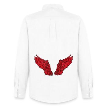 Ailes Ailes d’ange Ange céleste Satan Diable - Chemise Oxford homme Stanley/Stella - blanc - Dos - AI Model Male 185 dark (185cm)