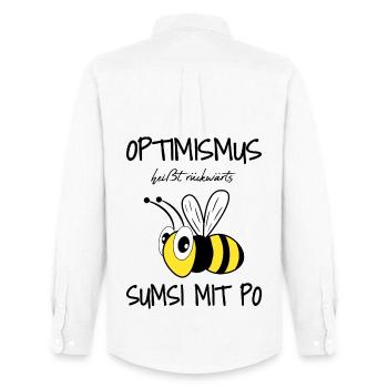 Sumsi Mit Po Imker Optimismus Bienen Geschenk - Männer Oxford Hemd von Stanley/Stella - Weiß - Hinten - AI Model Male 185 dark (185cm)