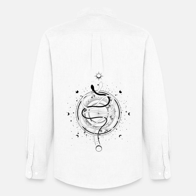 Schlangen Mondphasen Occult Wicca Goth Clothes - Männer Oxford Hemd von Stanley/Stella - Weiß