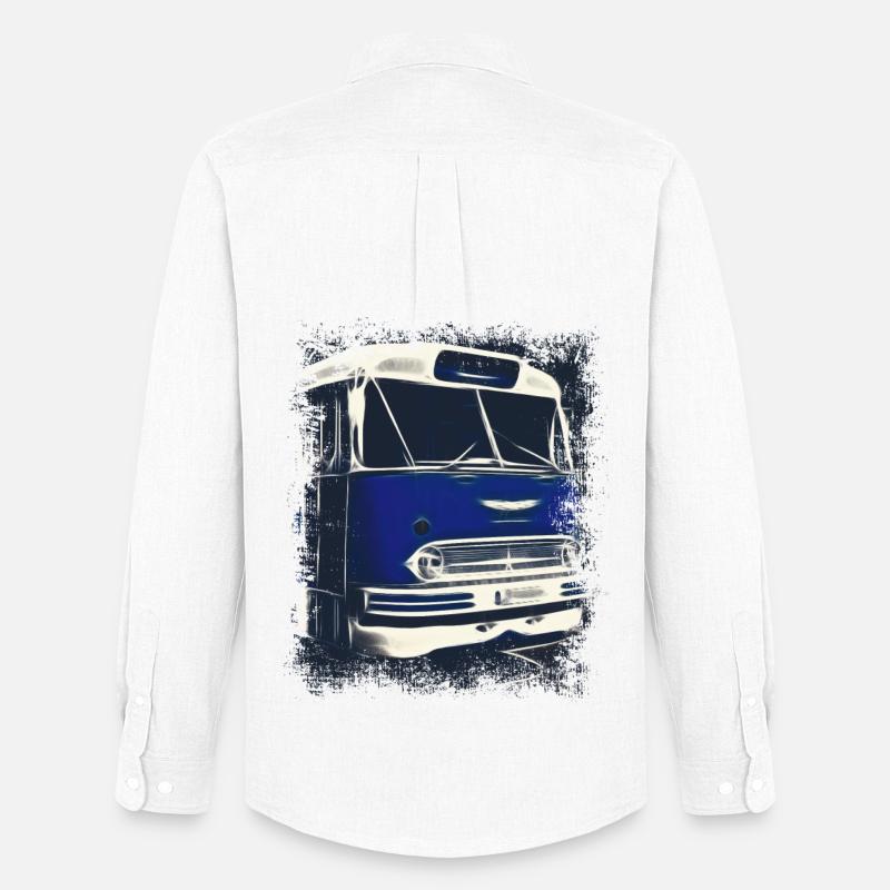 Ikarus 55 Bus - Männer Oxford Hemd von Stanley/Stella - Weiß