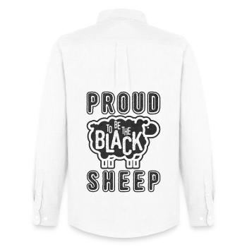 The Black sheep - giftidea - Men's Oxford Shirt by Stanley/Stella - white - Back - AI Model Male 185 dark (185cm)