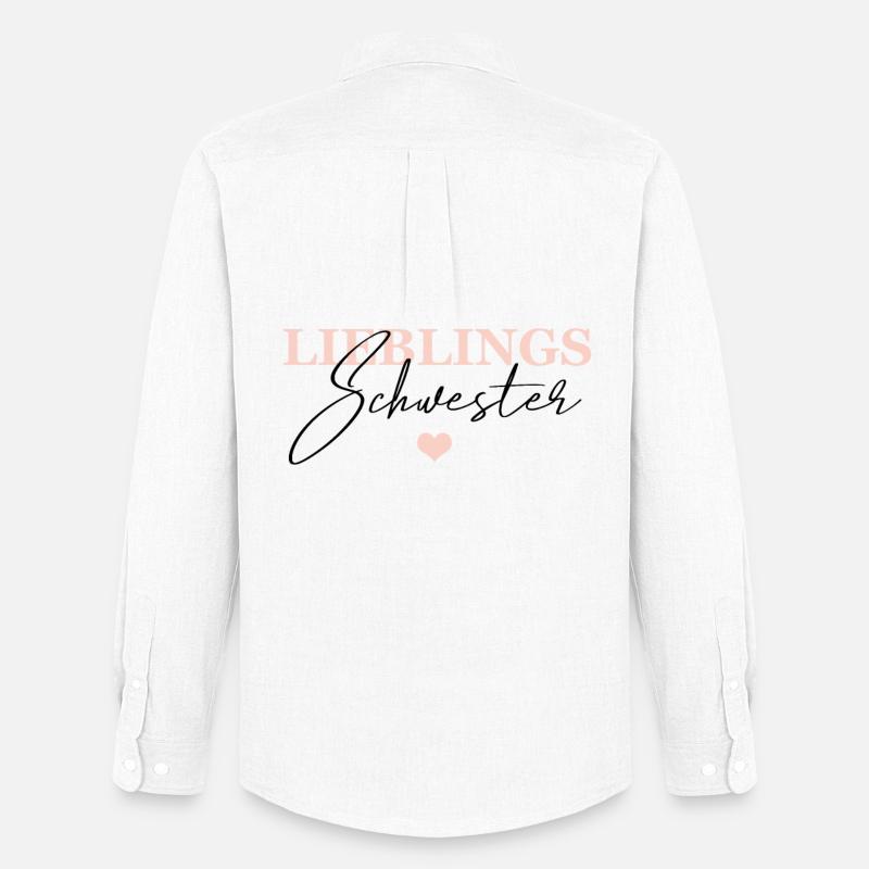 Lieblings Schwester - Männer Oxford Hemd von Stanley/Stella - Weiß