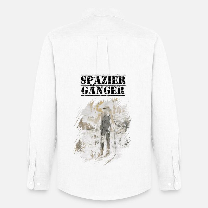 Spaziergänger - Männer Oxford Hemd von Stanley/Stella - Weiß