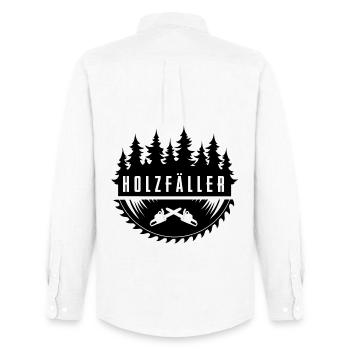 Holzfäller - Männer Oxford Hemd von Stanley/Stella - Weiß - Hinten - AI Model Male 185 dark (185cm)