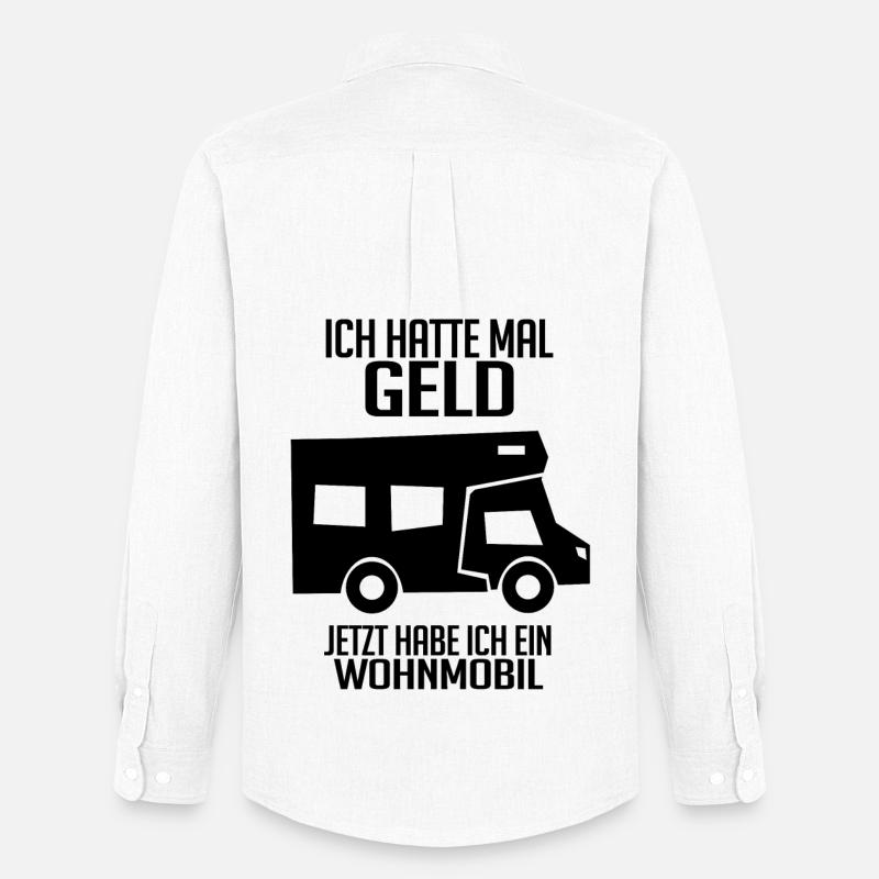Wohnmobil Wohnwagen Campen Camping - Männer Oxford Hemd von Stanley/Stella - Weiß