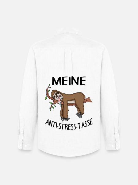 Tasse Faultier Kaffeetasse - Männer Oxford Hemd von Stanley/Stella - Weiß