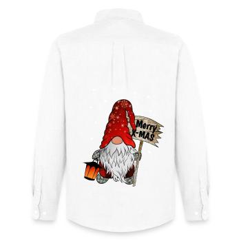 Christmas Dwarf Christmas Gnome - Men's Oxford Shirt by Stanley/Stella - white - Back - AI Model Male 185 dark (185cm)