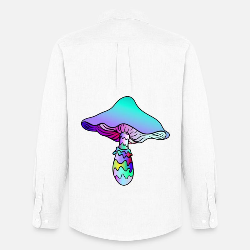 Psychedelischer Pilz - Regenbogen-Pilz - Männer Oxford Hemd von Stanley/Stella - Weiß