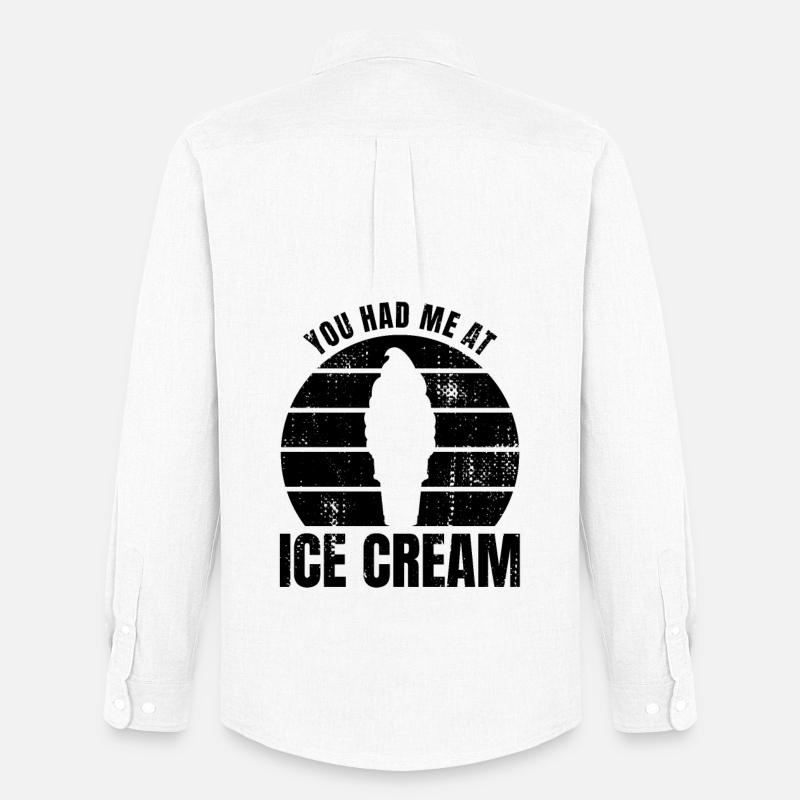 Du hattest mich bei Eiscreme - Männer Oxford Hemd von Stanley/Stella - Weiß