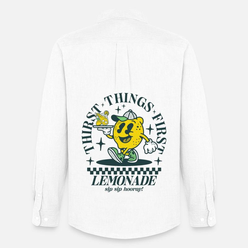 Thirst things first - Lemonade - Männer Oxford Hemd von Stanley/Stella - Weiß