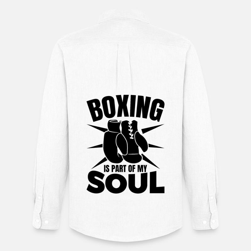 Boxer Motivation - Männer Oxford Hemd von Stanley/Stella - Weiß
