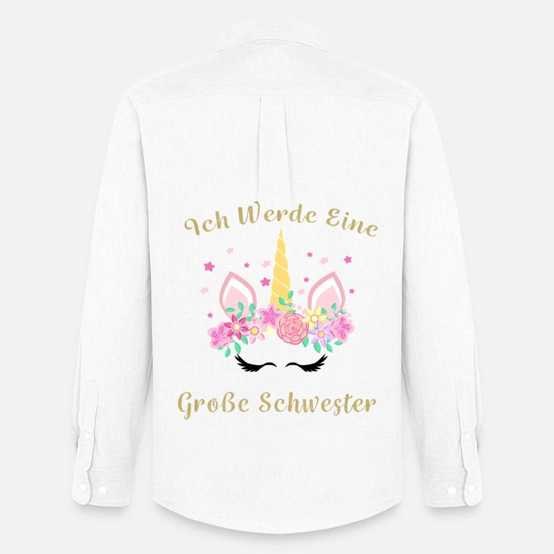 Ich werde Große Schwester - Männer Oxford Hemd von Stanley/Stella - Weiß