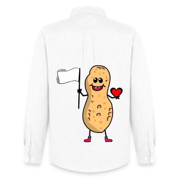 Peanut World Peace Peace Flag Peace Friends - Men's Oxford Shirt by Stanley/Stella - white - Back - AI Model Male 185 dark (185cm)