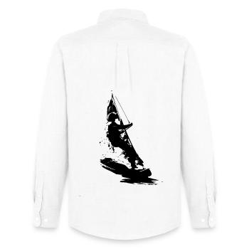 Windsurfing - Men's Oxford Shirt by Stanley/Stella - white - Back - AI Model Male 185 dark (185cm)