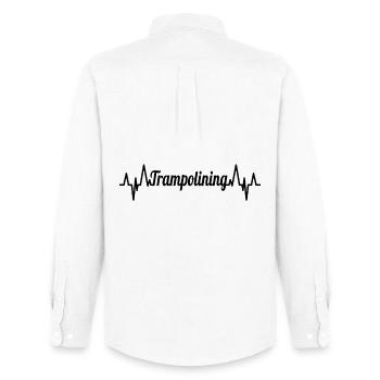 Trampoline Jumping ECG Heart Line - Men's Oxford Shirt by Stanley/Stella - white - Back - AI Model Male 185 dark (185cm)