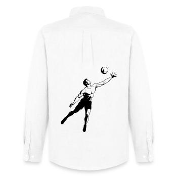 Joueurs de volley-ball - Chemise Oxford homme Stanley/Stella - blanc - Dos - AI Model Male 185 dark (185cm)
