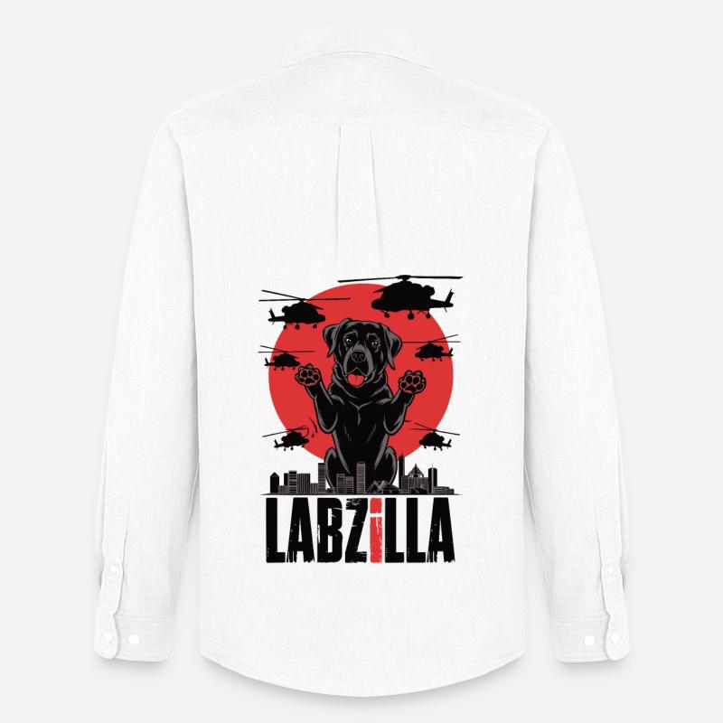 Labzilla - Männer Oxford Hemd von Stanley/Stella - Weiß