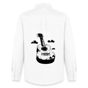 Ukulele Comic-Stil - Männer Oxford Hemd von Stanley/Stella - Weiß - Hinten - AI Model Male 185 dark (185cm)