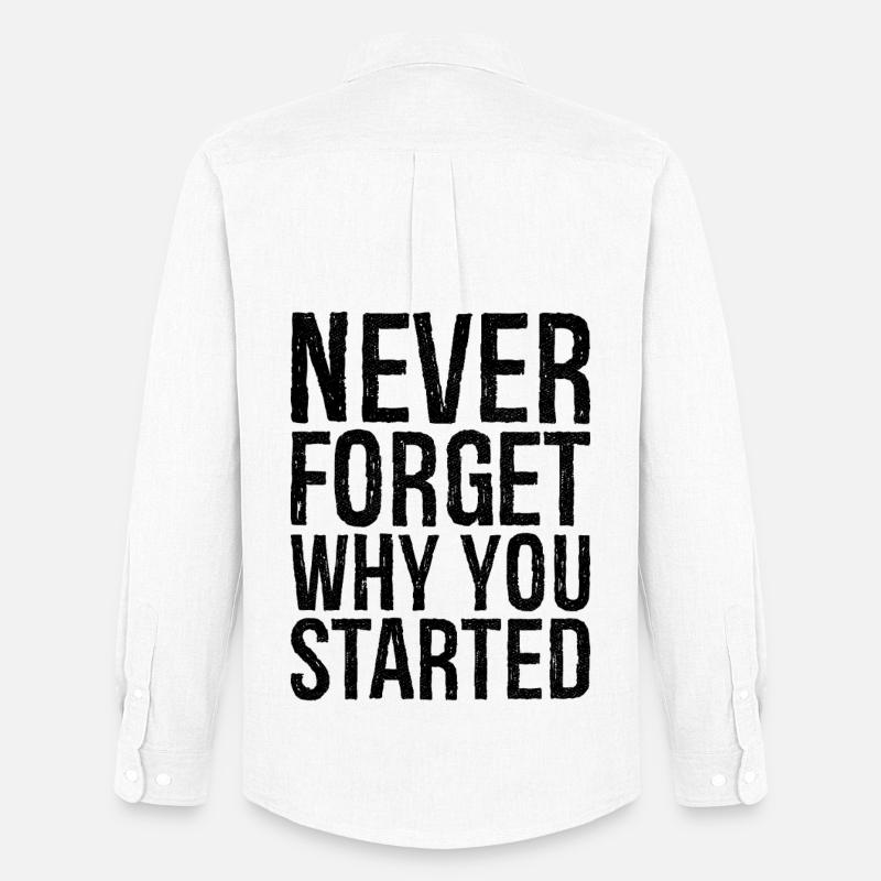 never forget why you started - Männer Oxford Hemd von Stanley/Stella - Weiß