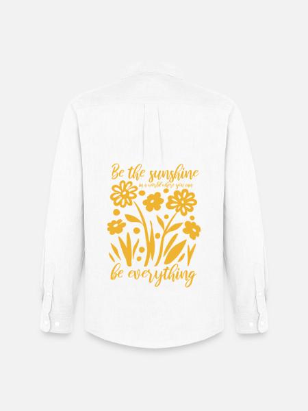 Blumen - Frühling - Be the sunshine - Spruch - Men's Oxford Shirt by Stanley/Stella - white