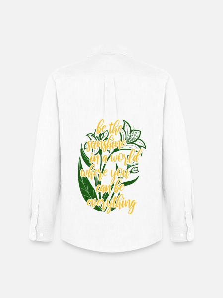 Blumen - Frühling - Be the sunshine - Spruch - Men's Oxford Shirt by Stanley/Stella - white