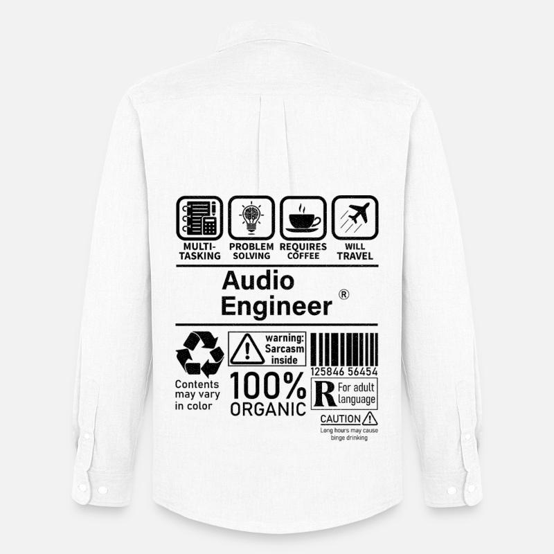 Audio Engineer multi tasking problem solving - Männer Oxford Hemd von Stanley/Stella - Weiß