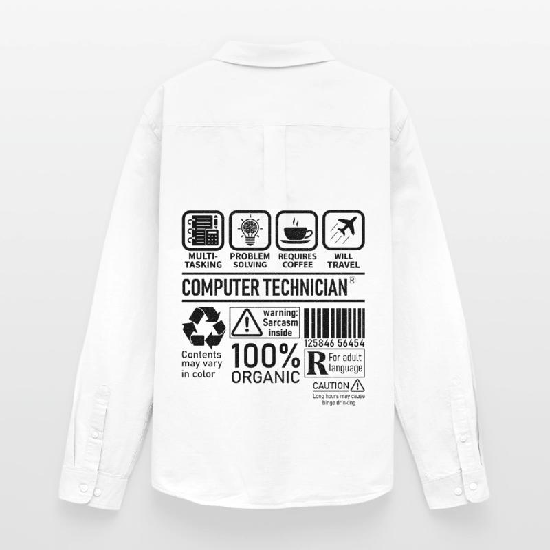 Computer Technician multi tasking problem solving Men's Oxford Shirt by Stanley/Stella