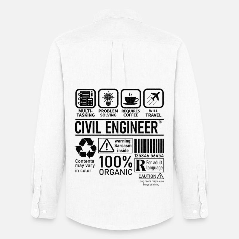 Civil Engineer multi tasking problem solving - Männer Oxford Hemd von Stanley/Stella - Weiß