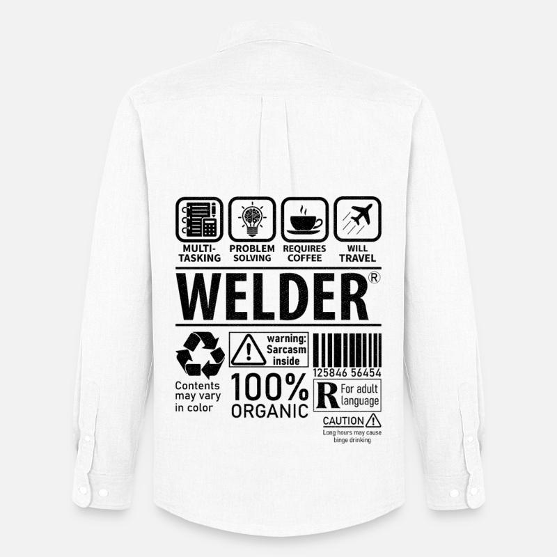 Welder multi tasking problem solving requires - Men's Oxford Shirt by Stanley/Stella - white