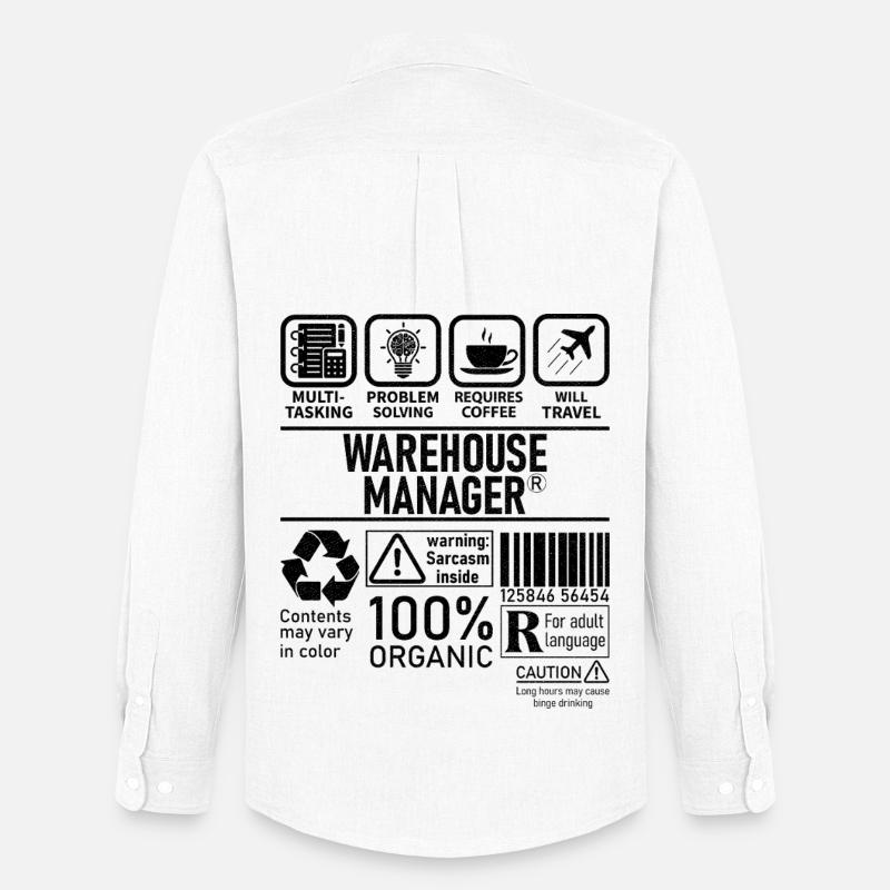 Warehouse Manager multi tasking problem solving - Männer Oxford Hemd von Stanley/Stella - Weiß