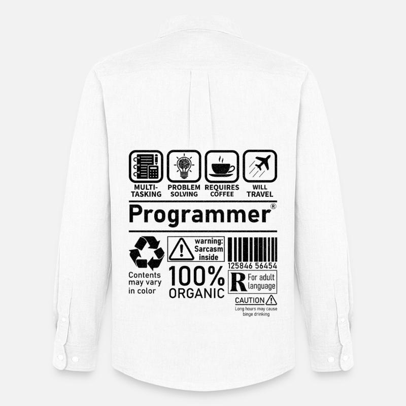 Programmer multi tasking problem solving requires - Männer Oxford Hemd von Stanley/Stella - Weiß