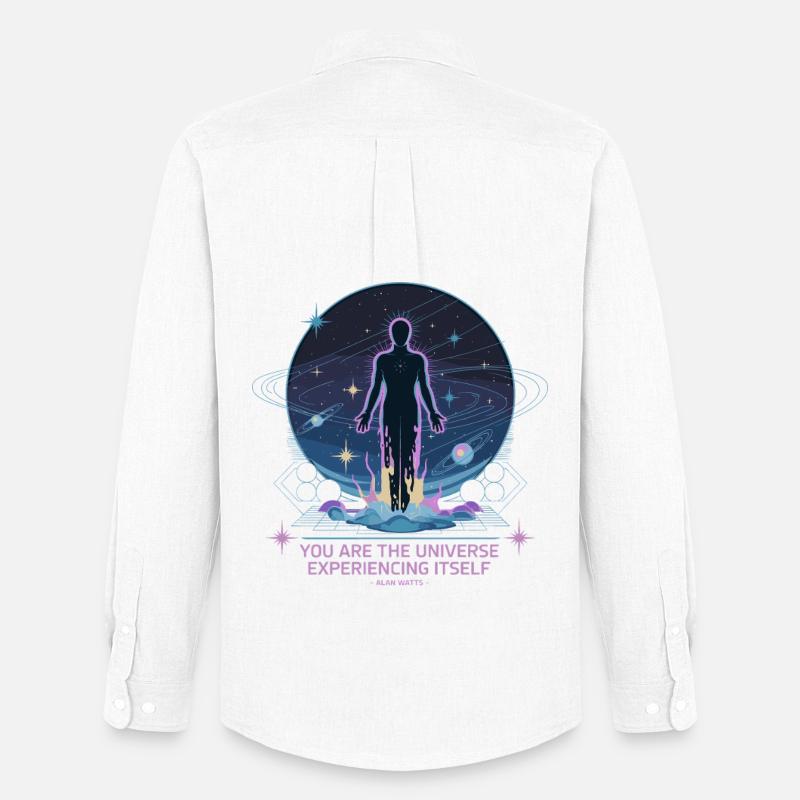 Être céleste | Alan Watts Citation Conception - Chemise Oxford homme Stanley/Stella - blanc