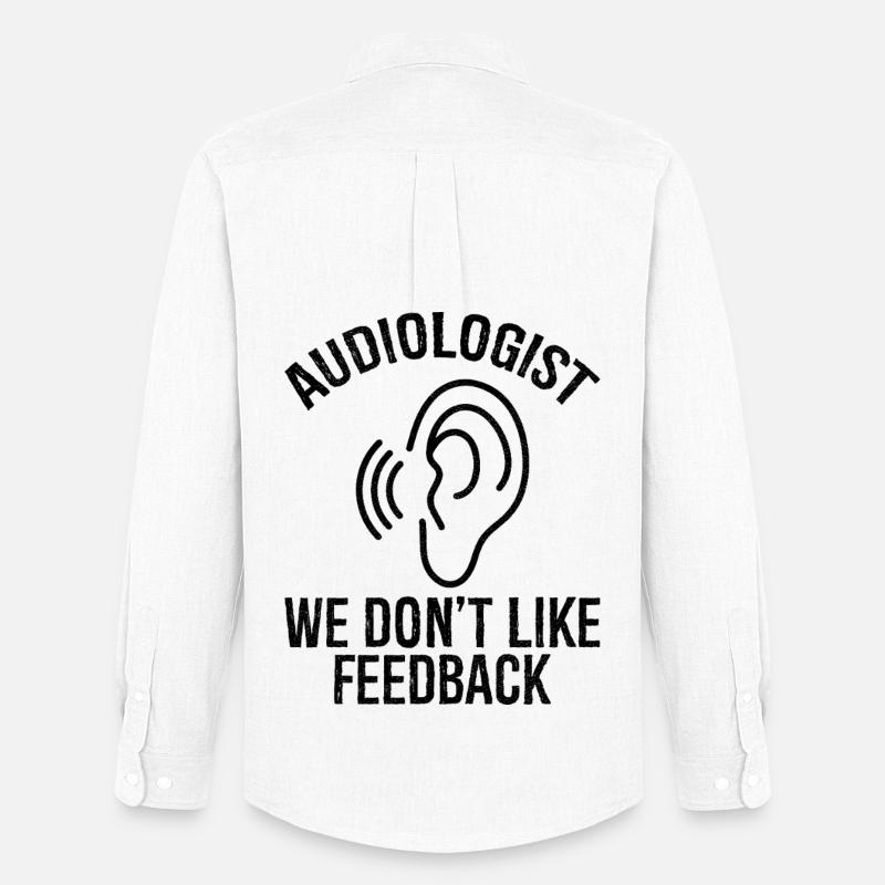 audiologist we don't like feedback - Männer Oxford Hemd von Stanley/Stella - Weiß