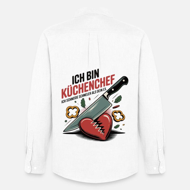 Küchenchef Geschenk - Männer Oxford Hemd von Stanley/Stella - Weiß
