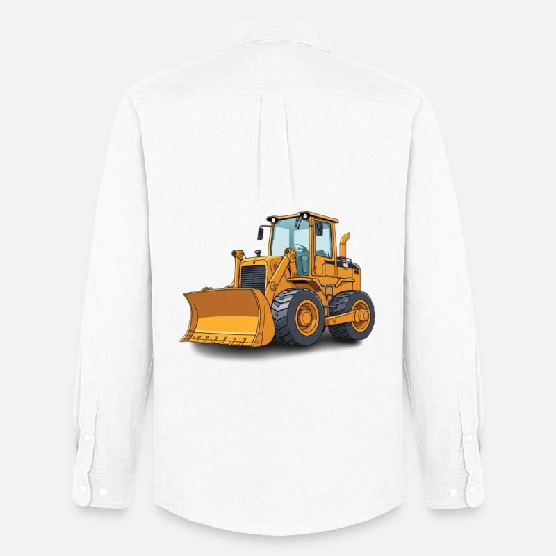 Conception de construction robuste pour bulldozer - Chemise Oxford homme Stanley/Stella - blanc