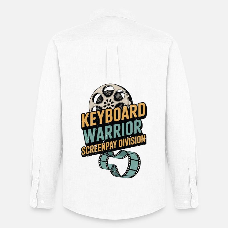 Screenwriter Keyboard Warrior Screenplay Writing - Männer Oxford Hemd von Stanley/Stella - Weiß