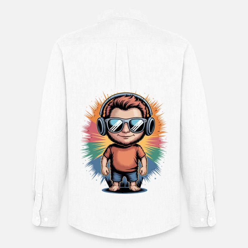 Regenbogen Beats Avatar - Männer Oxford Hemd von Stanley/Stella - Weiß