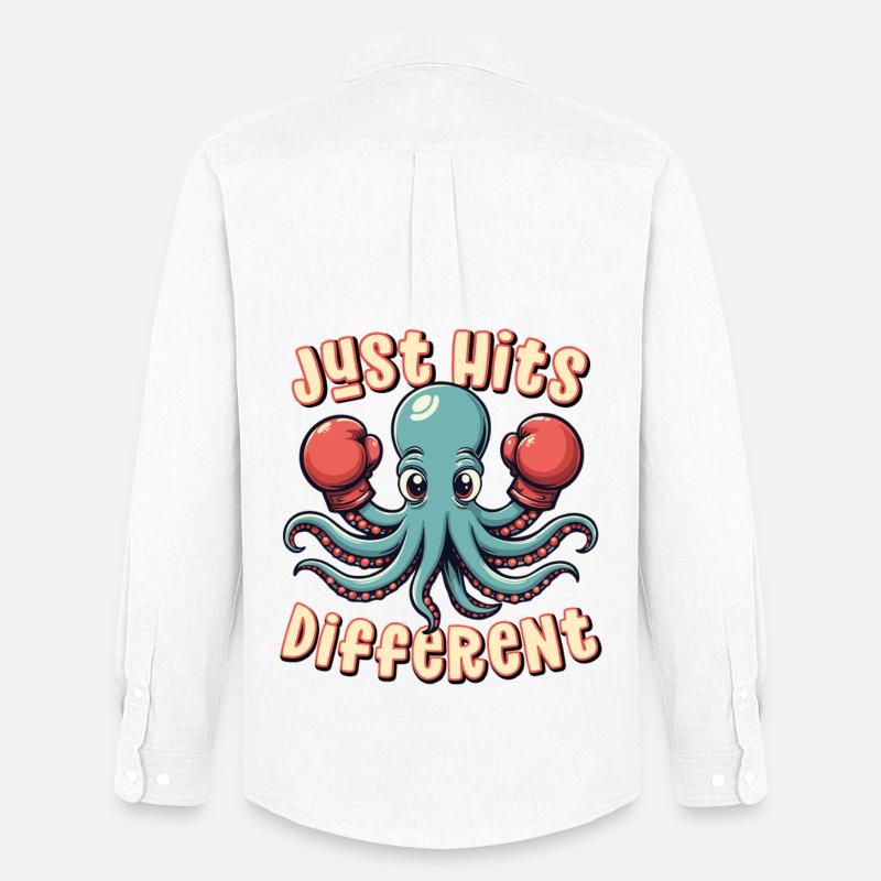 Trifft einfach anders - Männer Oxford Hemd von Stanley/Stella - Weiß