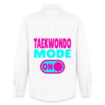 Taekwondo Mode ON – Power for martial arts fans - Men's Oxford Shirt by Stanley/Stella - white - Back - AI Model Male 185 dark (185cm)